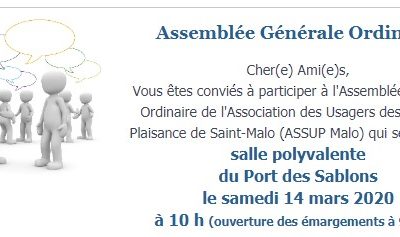 Assemblée Générale Ordinaire – Convocation – Samedi 14 mars 2020